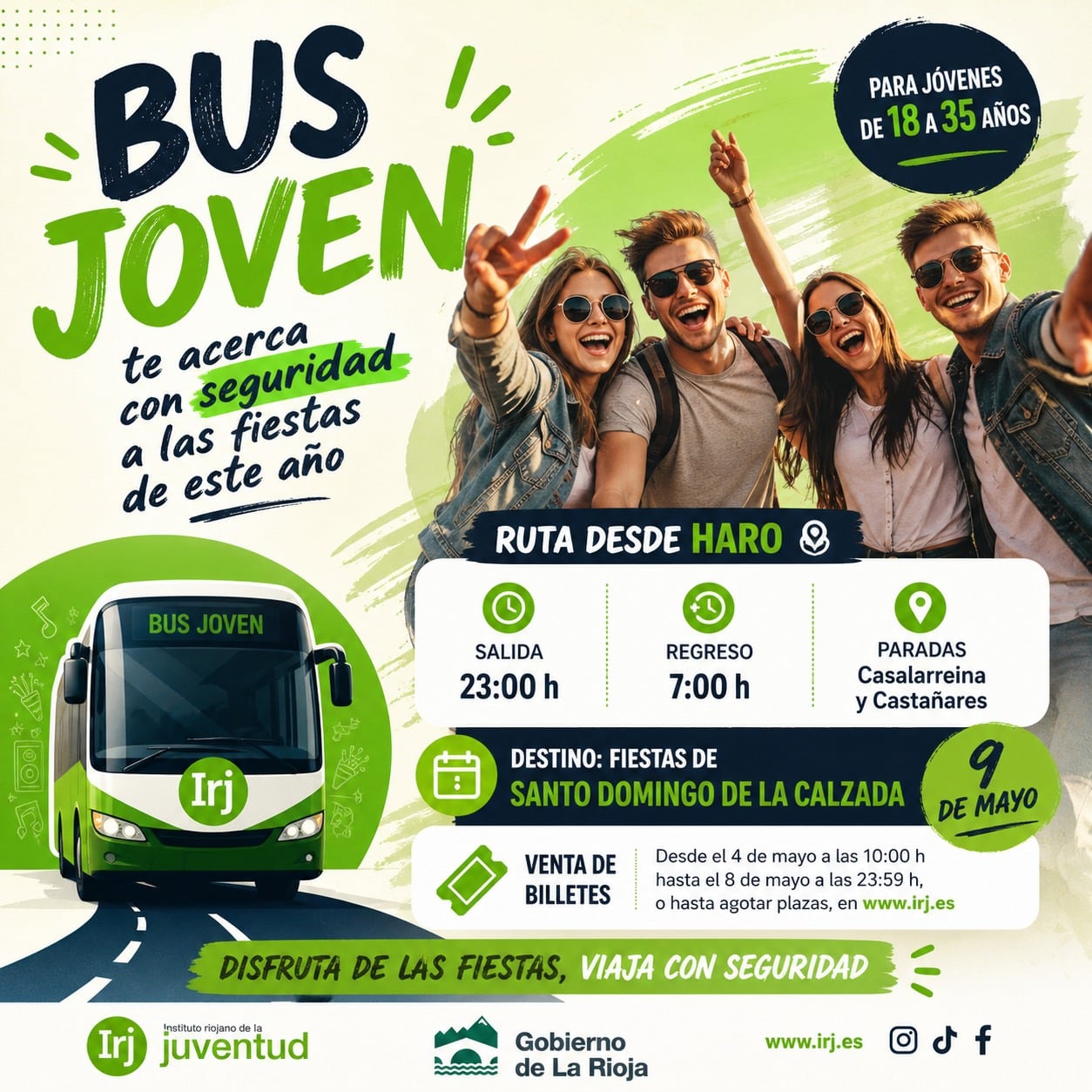 Bus Joven desde Haro con destino a las Fiestas de Santo Domingo de la Calzada 1