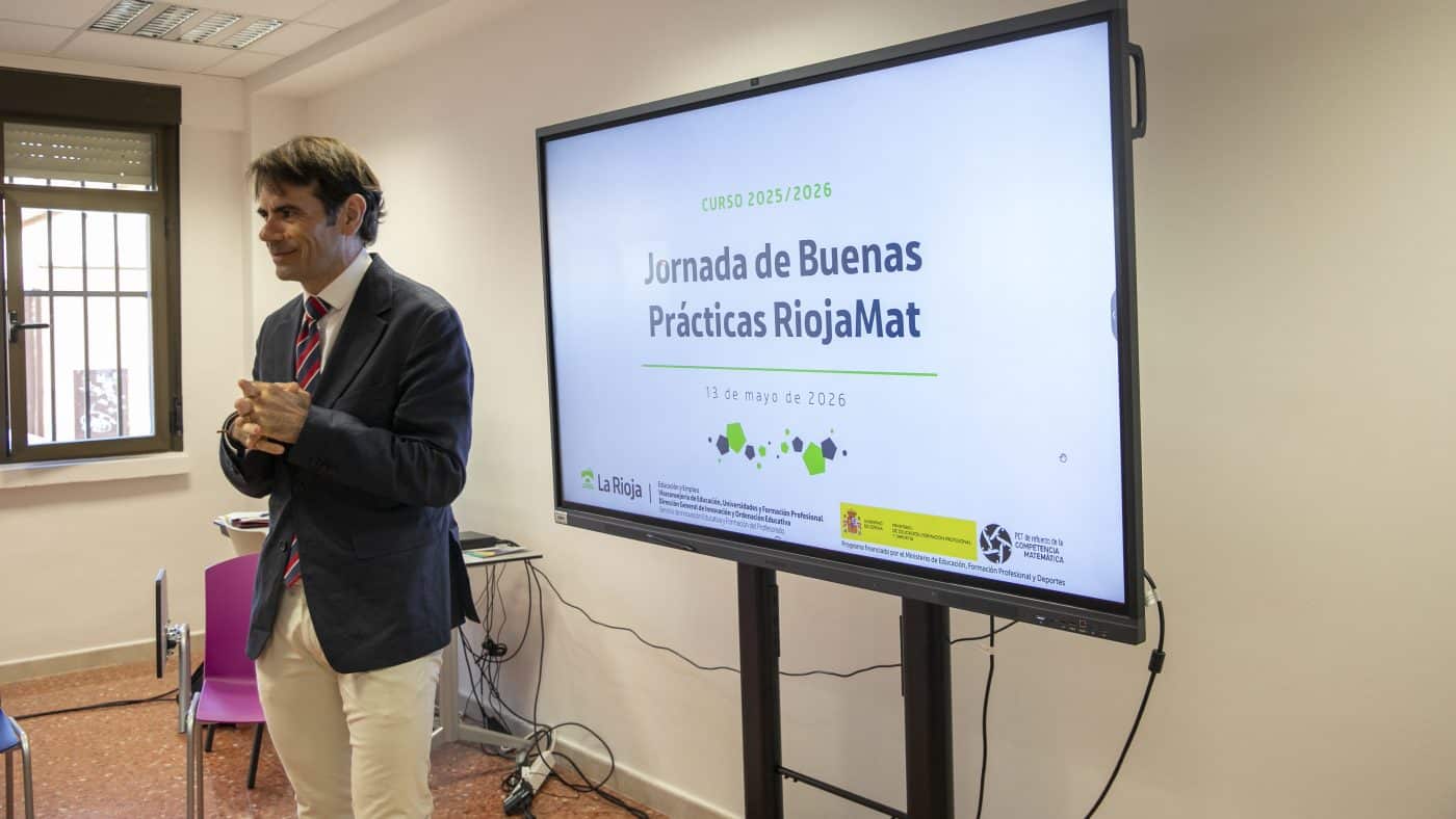 El Colegio de la Vega lleva sus retos geométricos con palillos a la Jornada de Buenas Prácticas RiojaMat 1