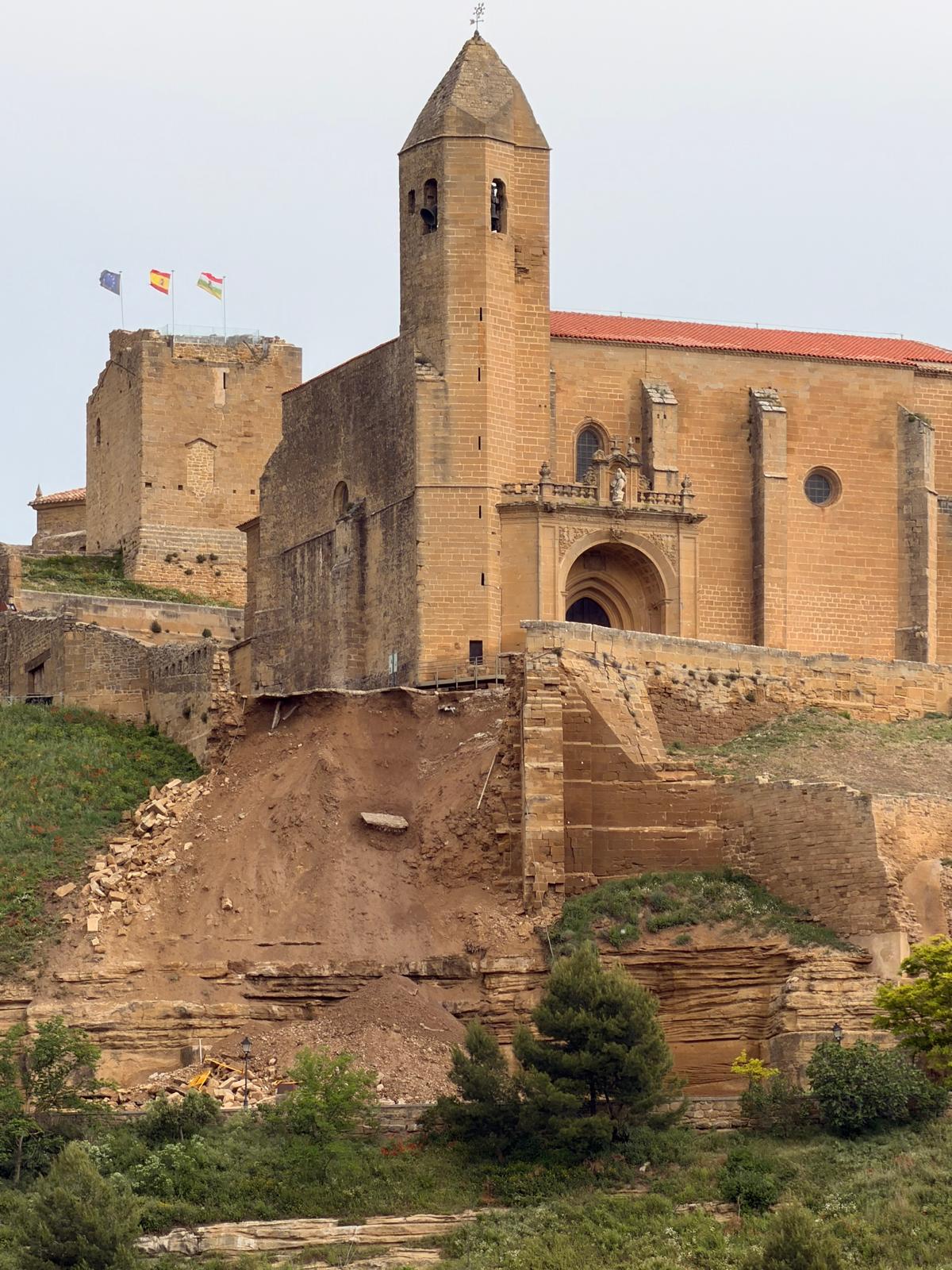 La Rioja activa el nivel 1 de Protección Civil por el desprendimiento en la muralla del Castillo de San Vicente 1