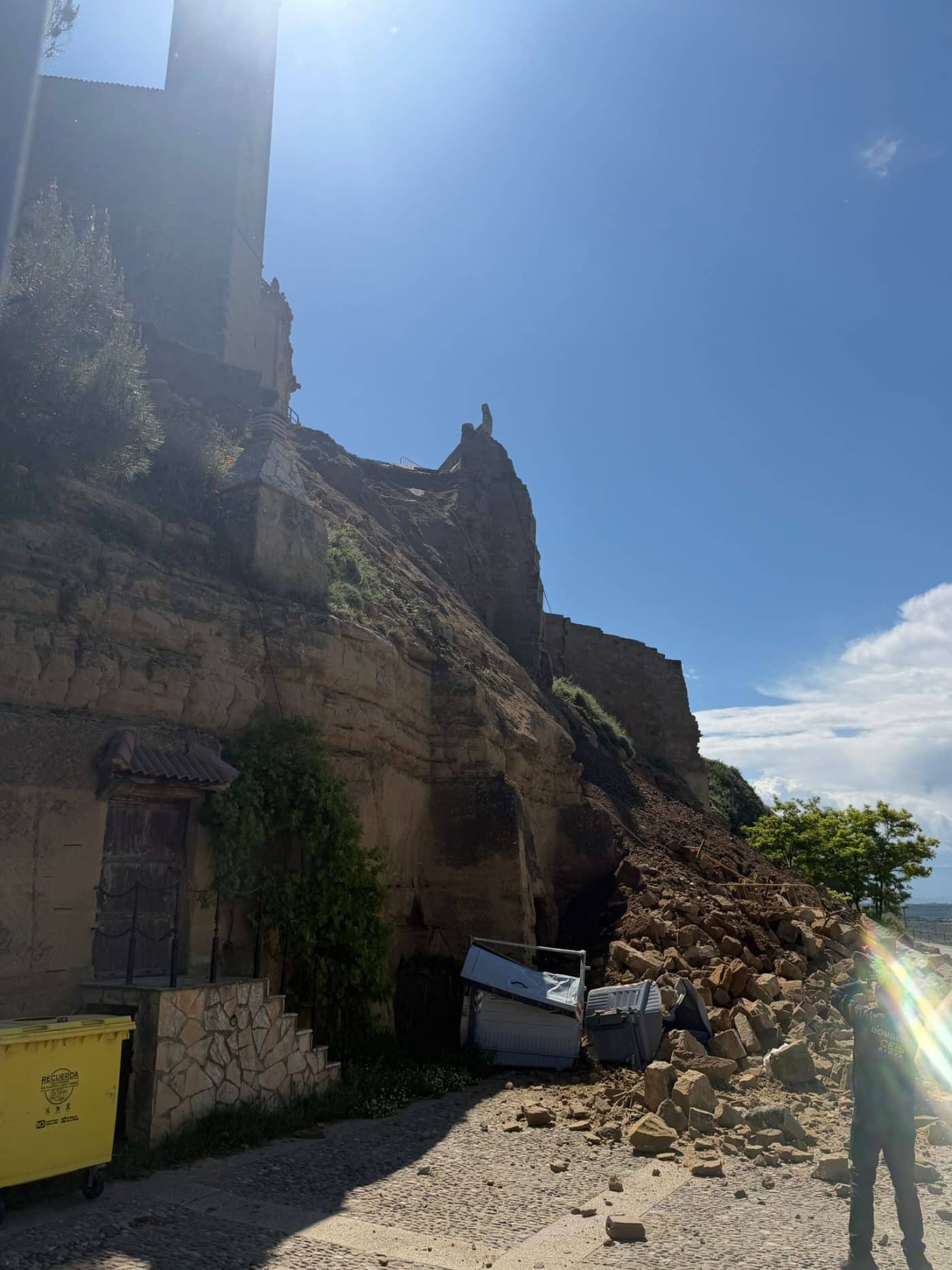 Susto en San Vicente de la Sonsierra: se viene abajo parte de la muralla 2