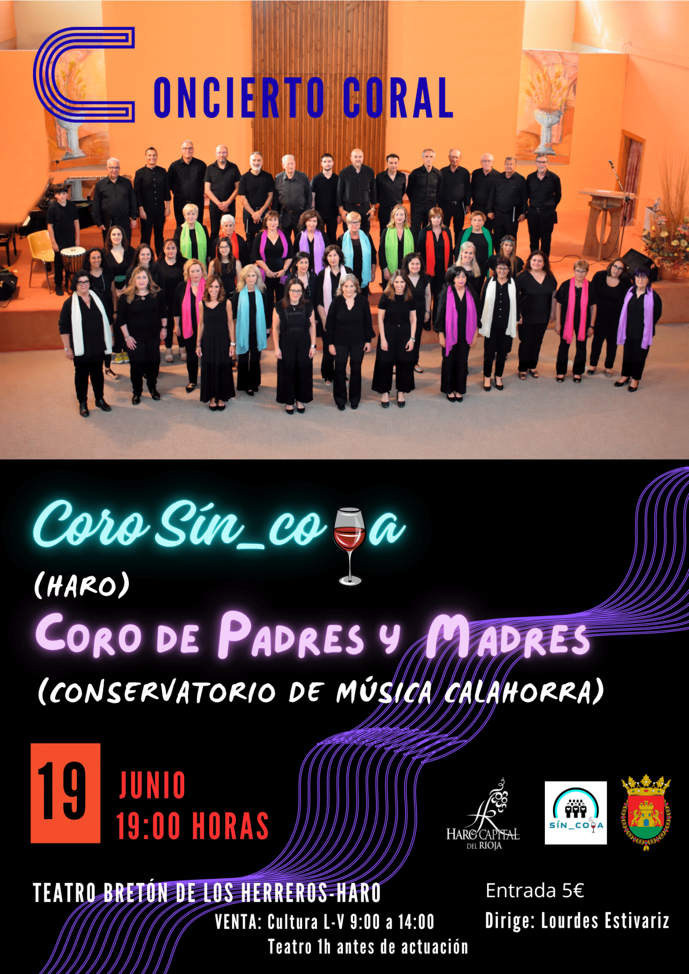 El Coro Sin Copa y el Coro de Padres y Madres de Calahorra actúan este viernes en el Bretón de Haro 1