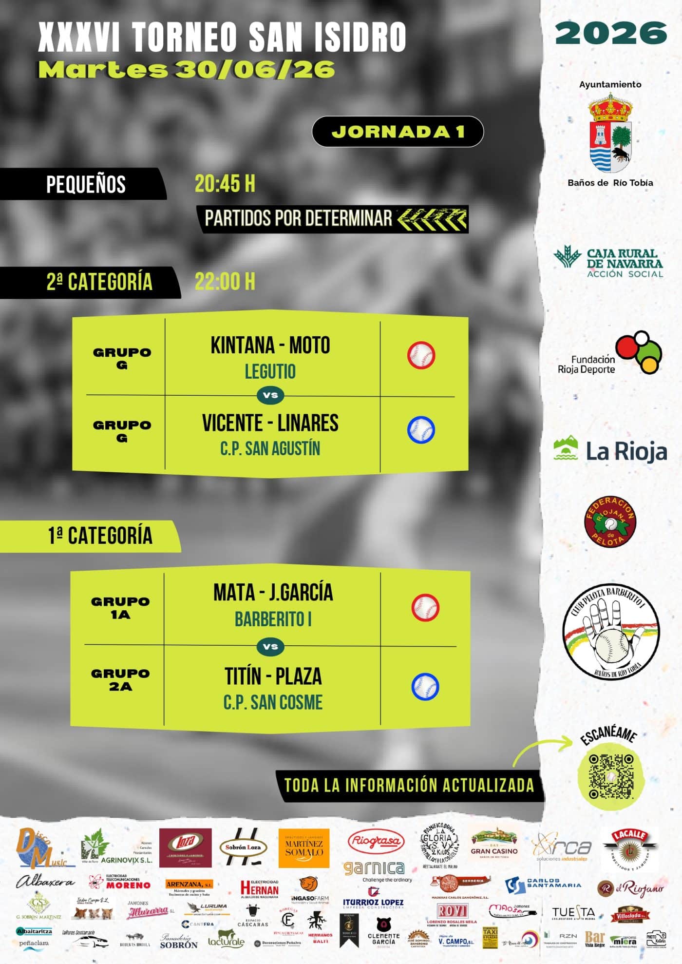El Torneo San Isidro de Baños de Río Tobía levanta el telón este martes con los primeros duelos 1