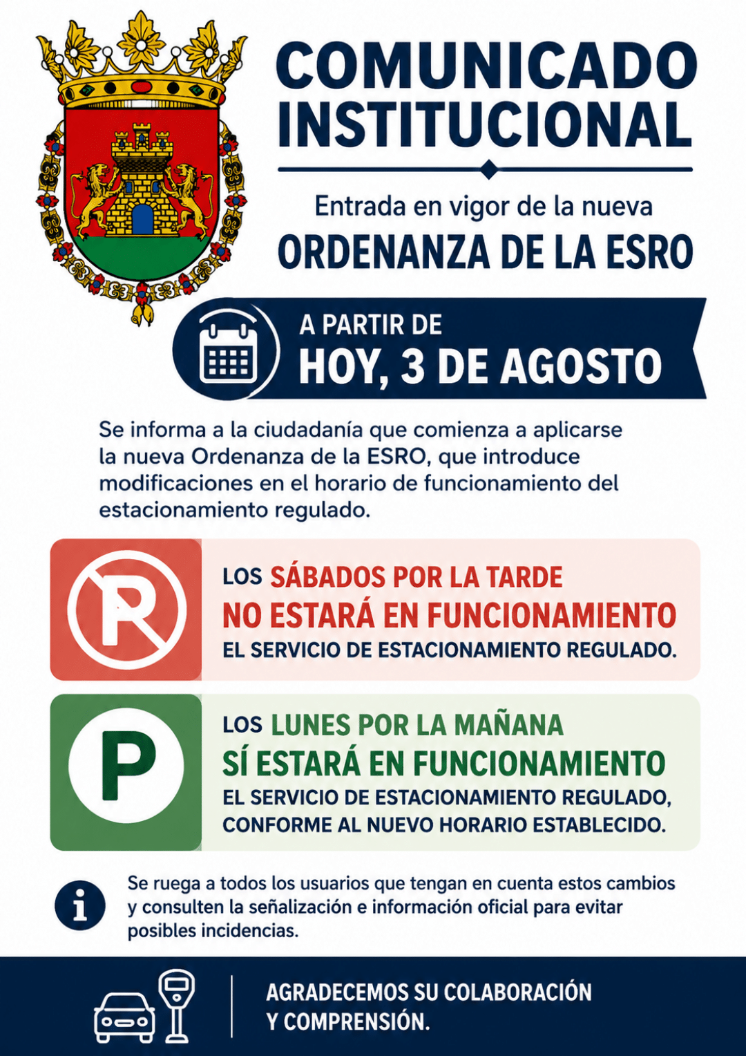 Entra en vigor la nueva ordenanza de la zona azul en Haro 1