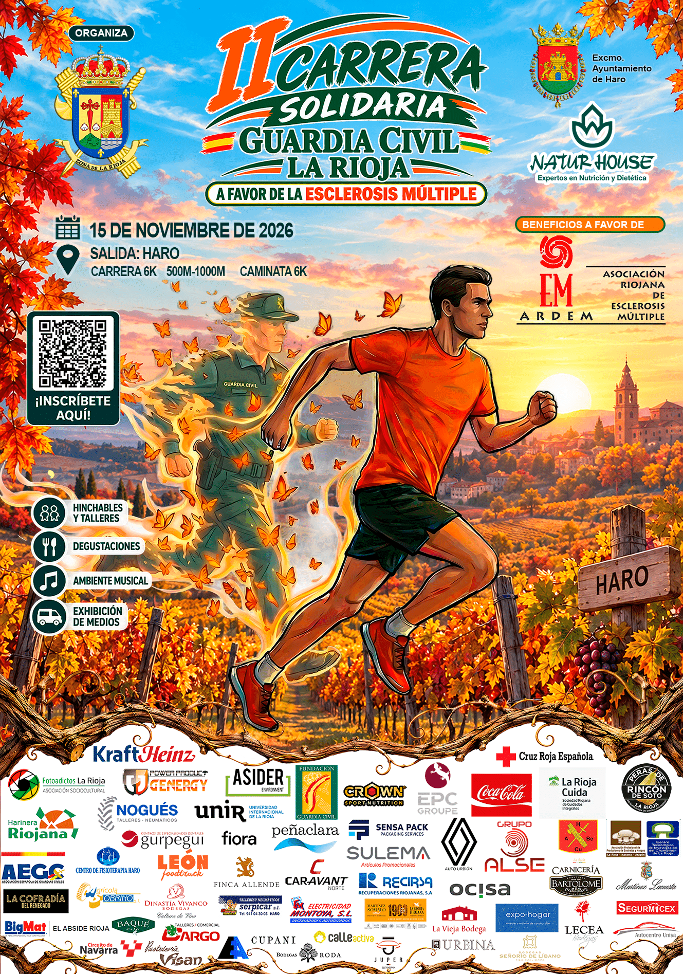 Haro acogerá el 15 de noviembre la II Carrera Solidaria de la Guardia Civil a favor de ARDEM 2