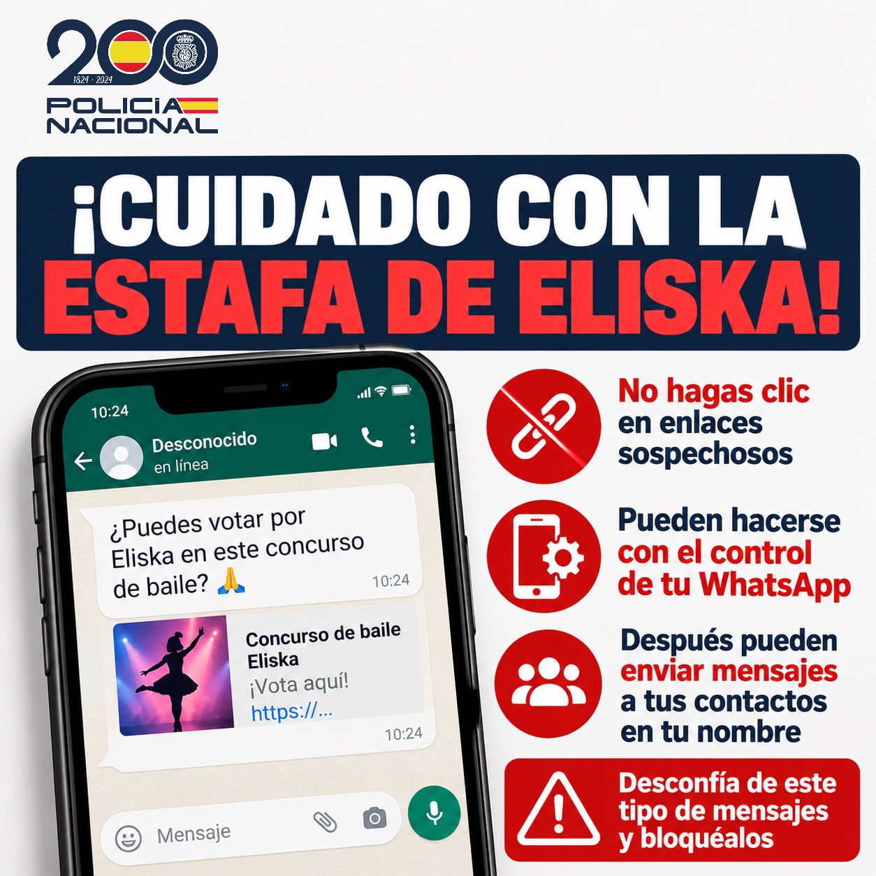 "¿Podrías votar por Eliska?": el mensaje que sirve de gancho para una estafa en WhatsApp 1 "¿Podrías votar por Eliska?": el mensaje que sirve de gancho para una estafa en WhatsApp 1